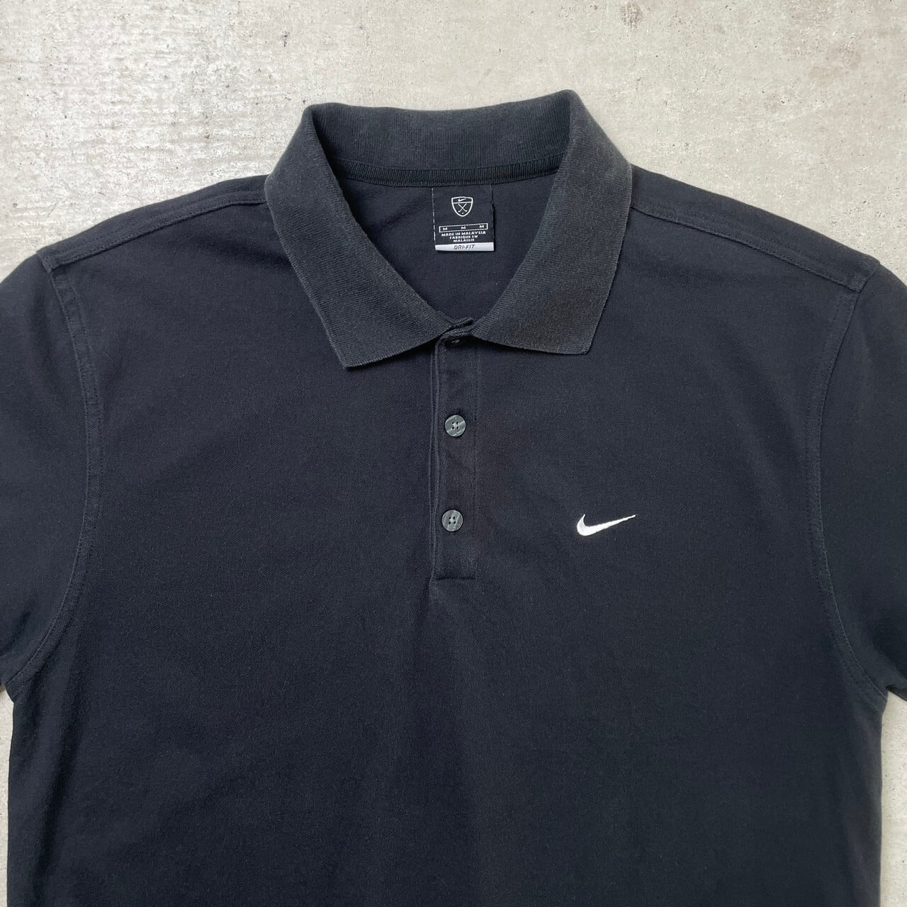 NIKE ナイキ ワンポイント スウォッシュ ロゴ刺繍 ポロシャツ メンズM