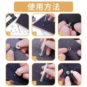 レザークラフト バネ ホック 工具 スナップボタン カシメセット 120個セット 収納ケース付き カシメ打ち具セット スナップ留め具 ホック打ち工具 パーツ DIY 手作り ハンドメイド