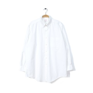 90s ブルックスブラザーズ USA製 オックスフォード ボタンダウンシャツ BDシャツ ホワイト BROOKS BROTHERS メンズL相当 古着 アイビー @CA1034