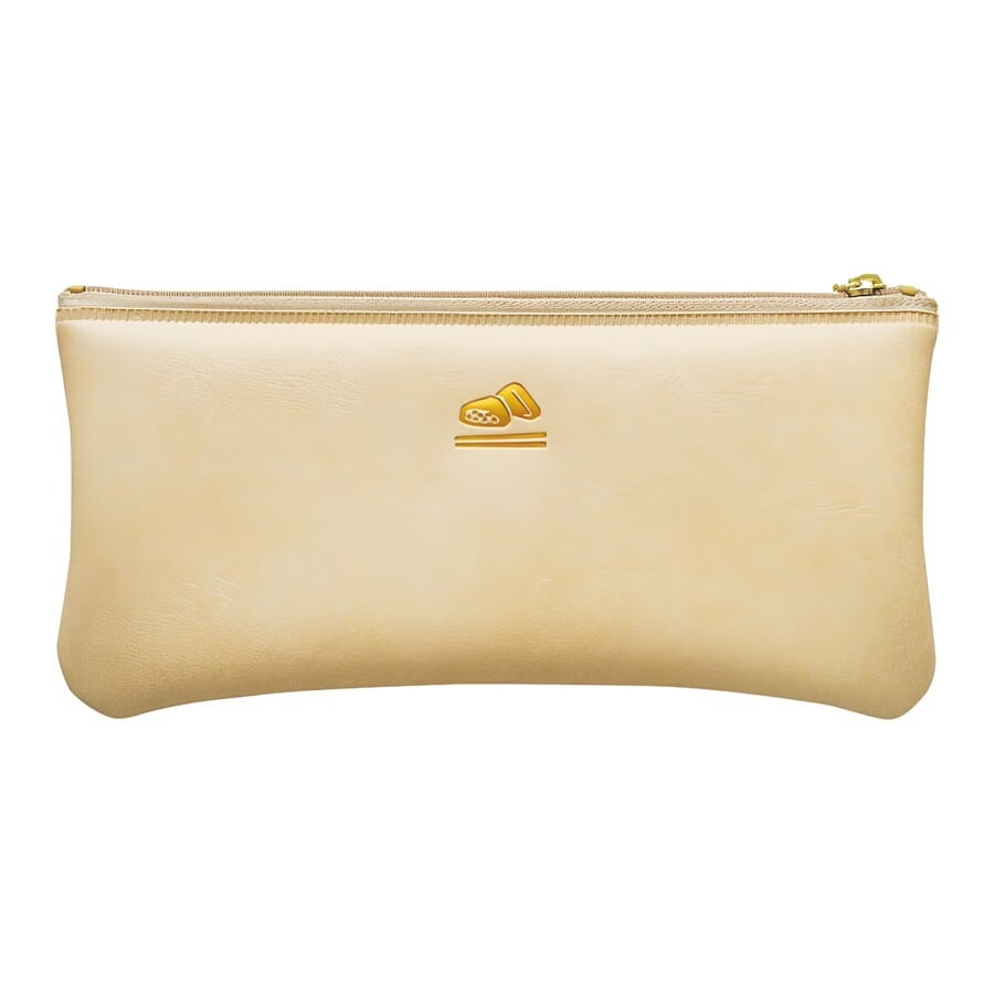 ワンポイント キツネ フラットペンケース 箔押し | きつねの雑貨屋さん