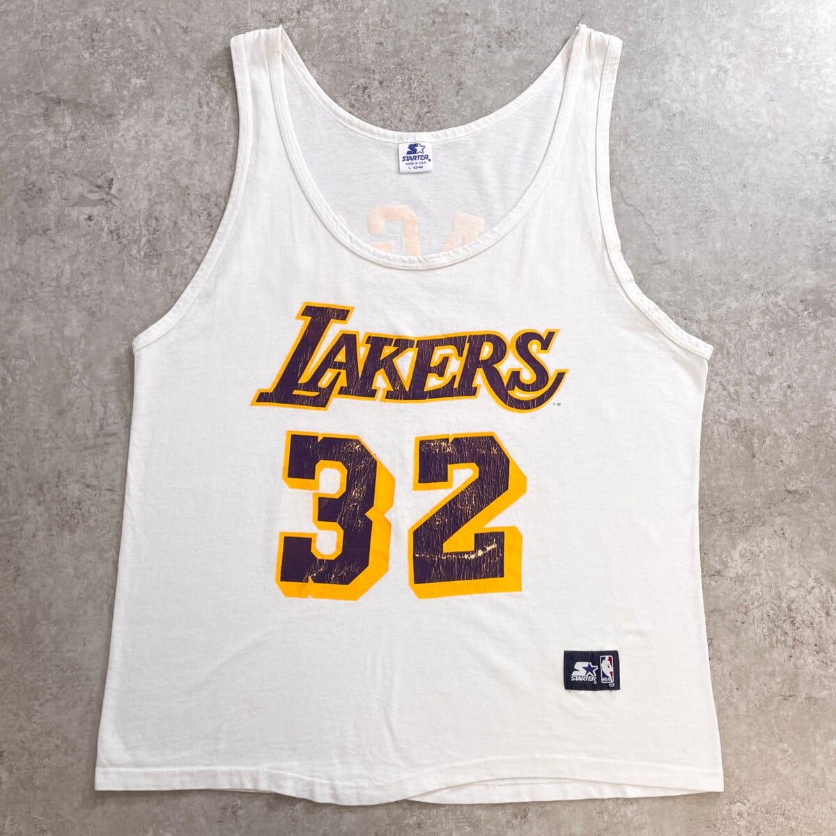 貴重90s Champion レイカーズ マジックジョンソン ユニフォーム 52 90年代 USA製 NBA LAKERS レイカーズ マジック・ジョンソン タンク