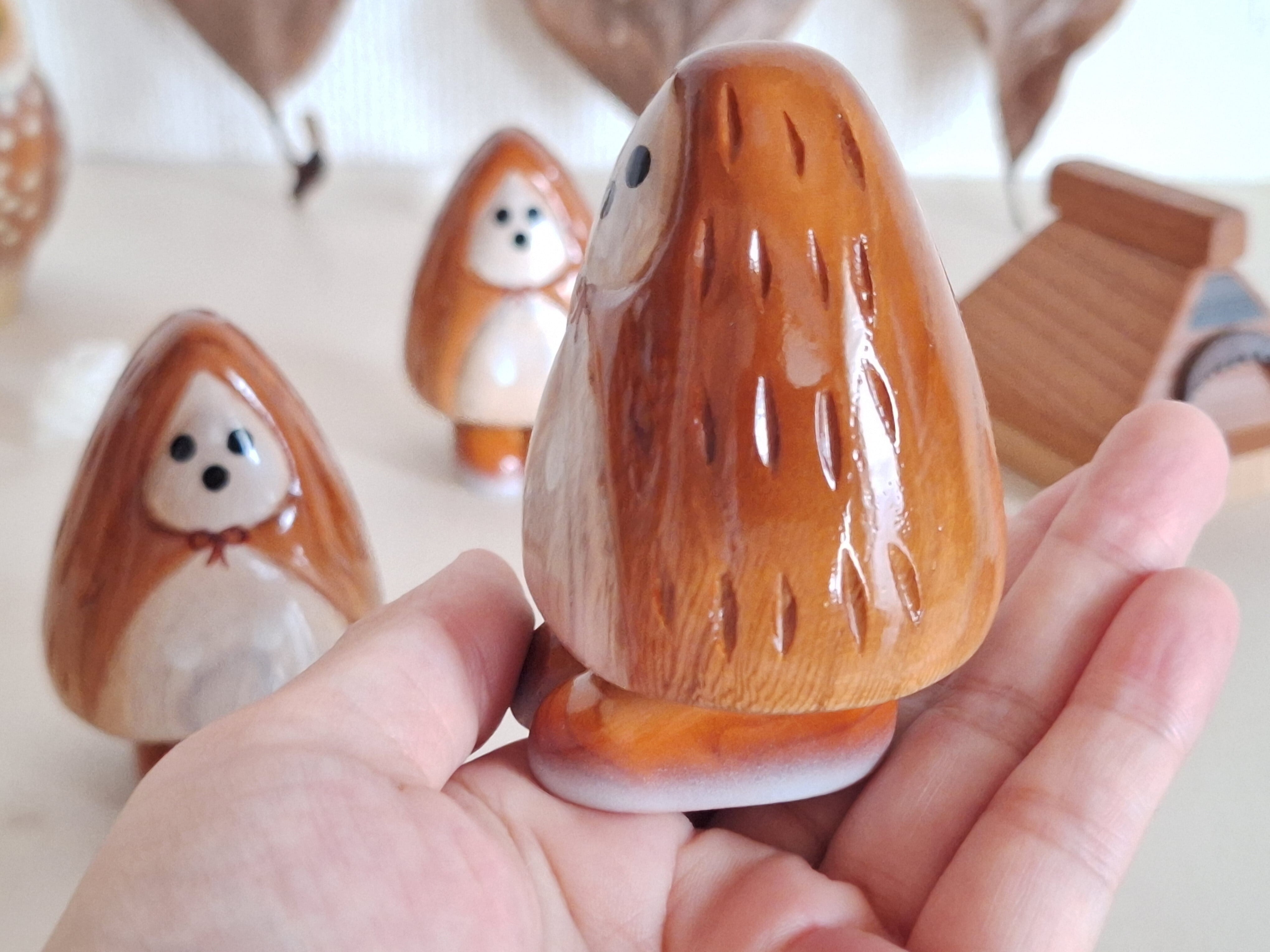 雪ん子 yukinko / yokai | 工房西岡 woodcraft animals