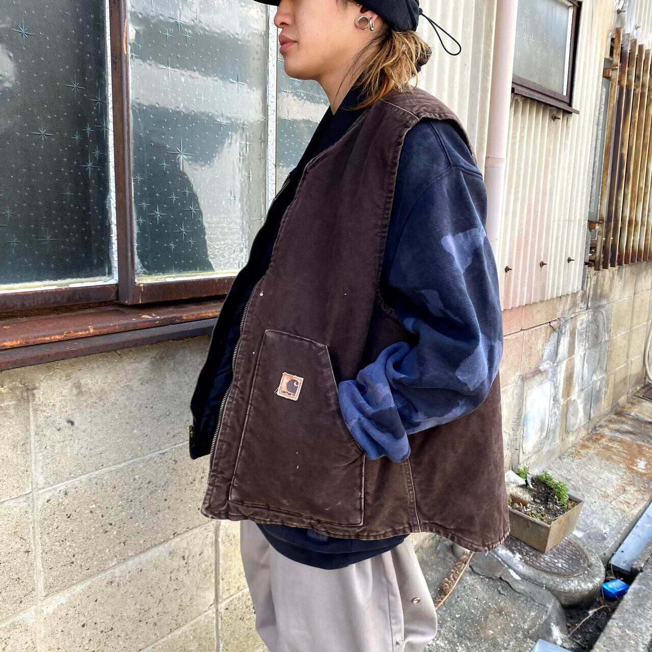 USA製 Carhartt カーハート ダック地 ワークベスト メンズXL 古着