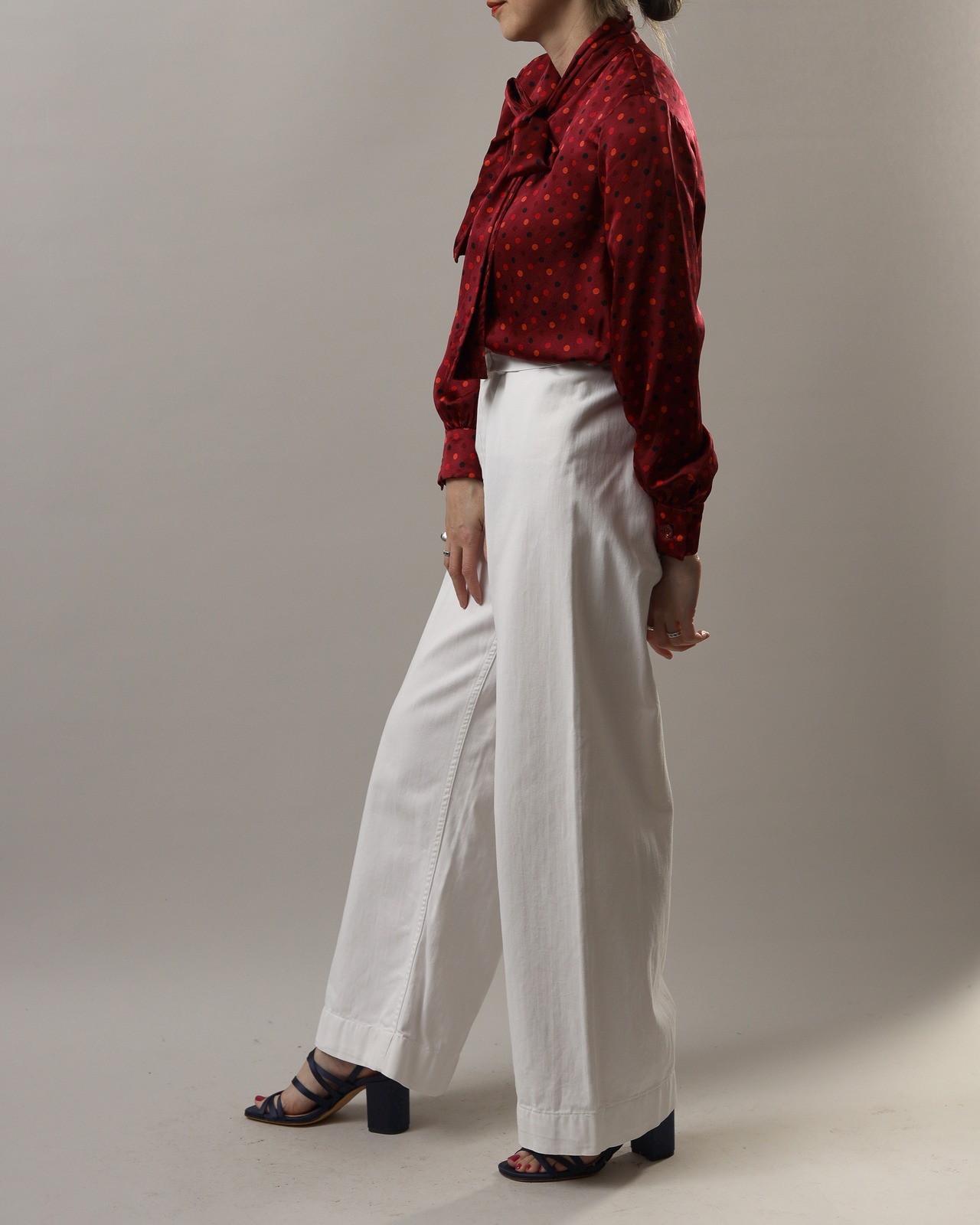 1980's Givenchy / Polka Dot Blouse