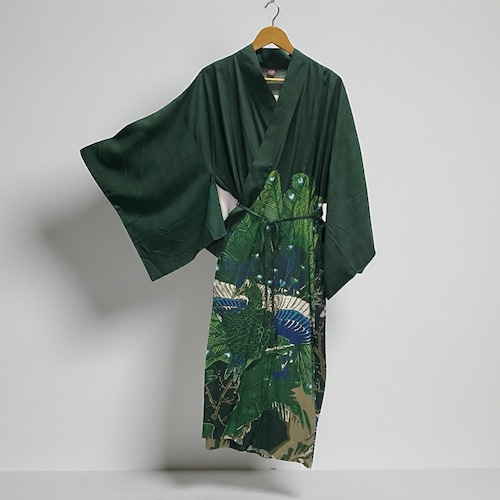 楚々鳥獣UV羽織 孔雀