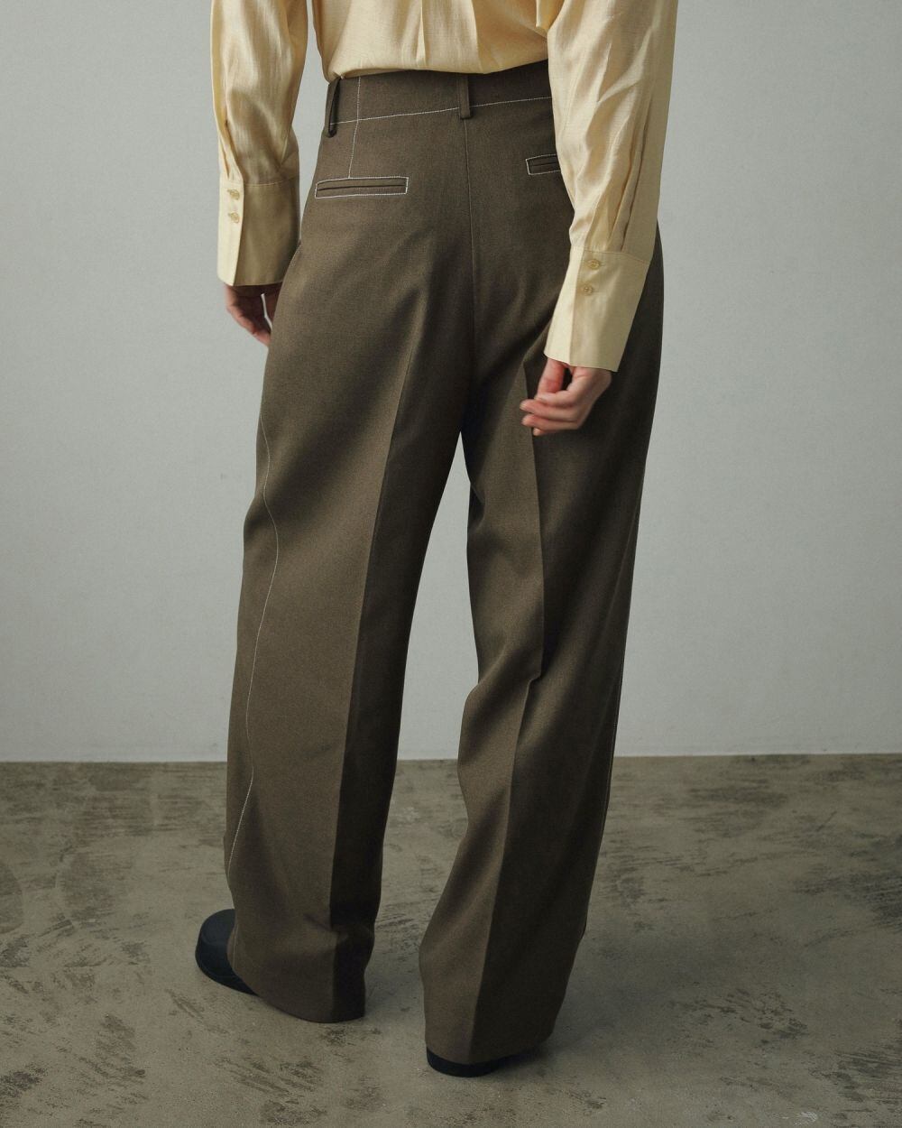 anuke アンヌークHeather Tuck Pants 62420703 (BROWN) | ANERCA & L.I.V 