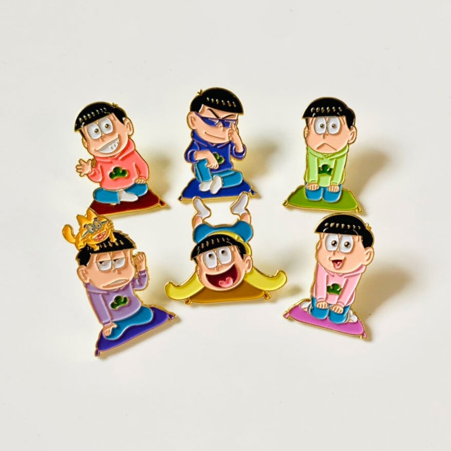 おそ松さん たび松 こんぺいとう松 六つ子コンプ 缶バッジセット