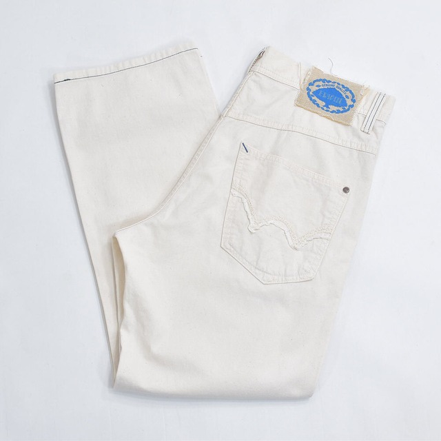 00s 日本製 EDWIN エドウィン 生成り コットン ルーズシルエットワークパンツ アイボリー USED ジャパンヴィンテージ ビンテージ 古着 メンズＷ35～36インチ相当