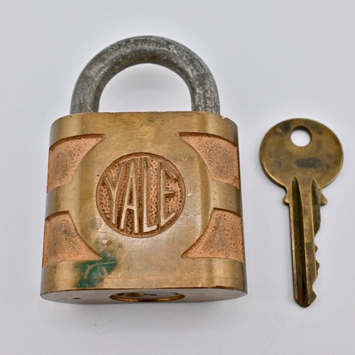 [M1406] Vintage 1940's YALE & TOWNE  南京錠 鍵付き