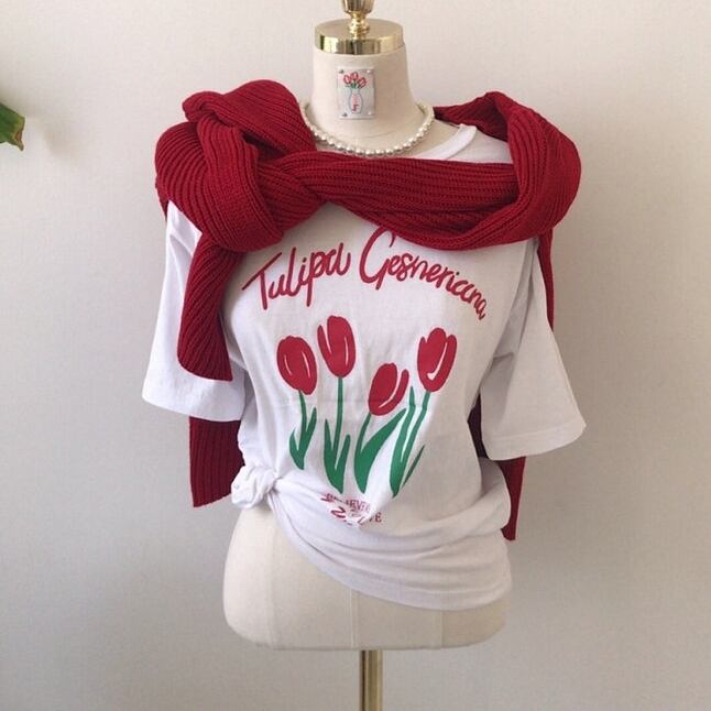 チューリッププリントTシャツ A-0864 | miie online store