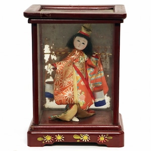 日本人形・ガラスケース入り・No.190204-02・梱包サイズ60