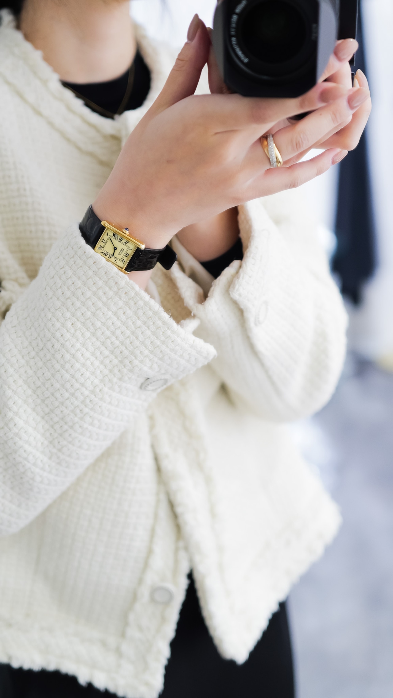 カルティエ マストタンク LM アイボリー文字盤 手巻き