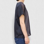 透け感×涼しさ フレンチ袖シースルーTシャツ｜ネイビー｜サムネイル3