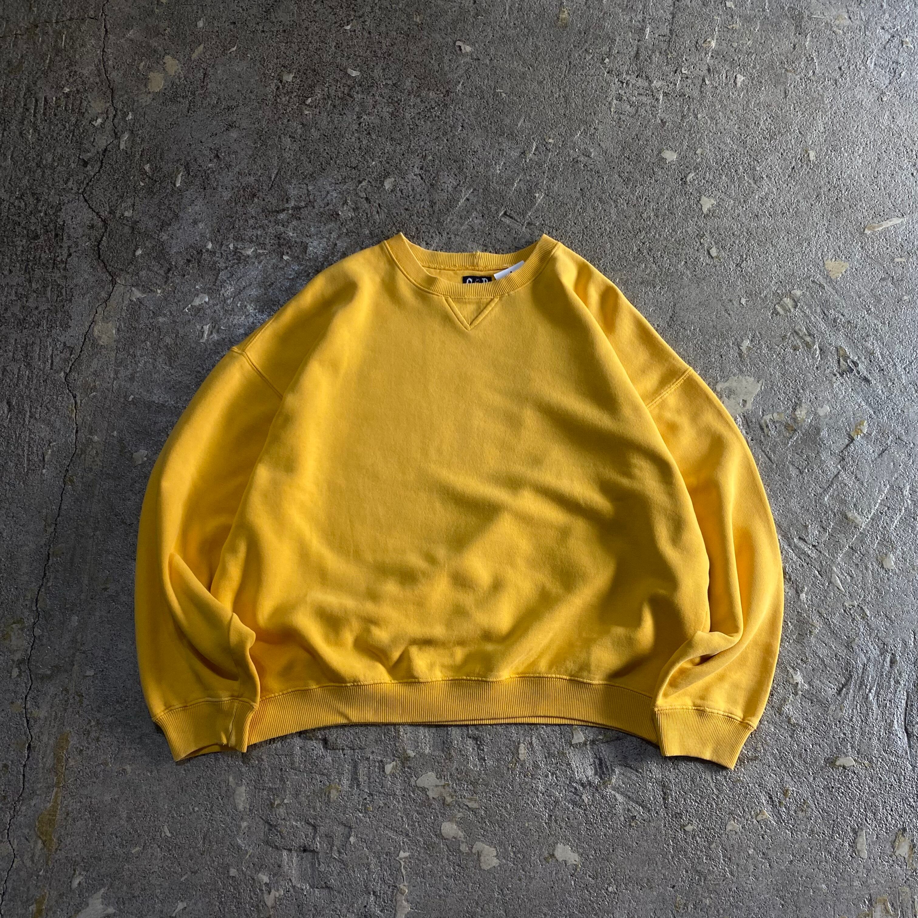 90s GAP frontV gusset sweat "yellow"【仙台店】