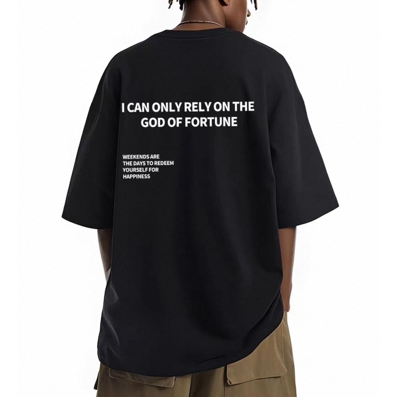 Message graphic oversized tee 1392 - 3