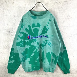 チャンピオン タイダイ染めスウェット ビッグ刺繍