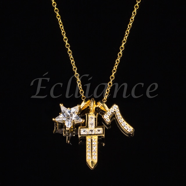 24K Gold NSS Zirconia Necklace