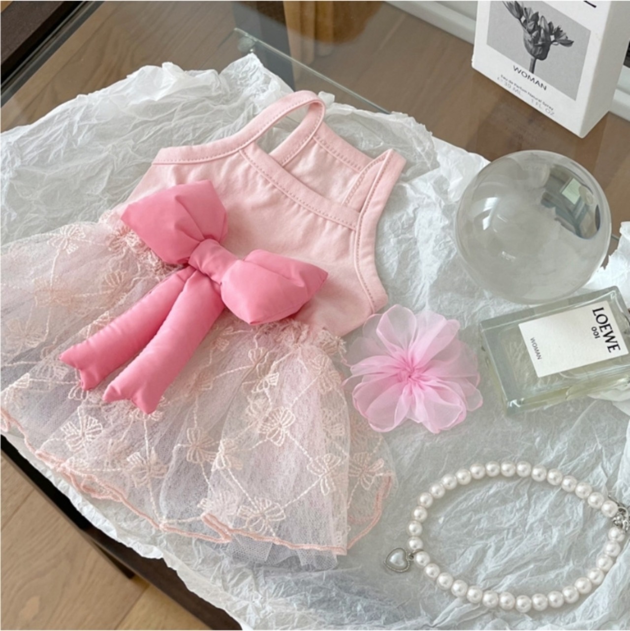 予約【pecoramou select】Roa Ribbon Net one piece