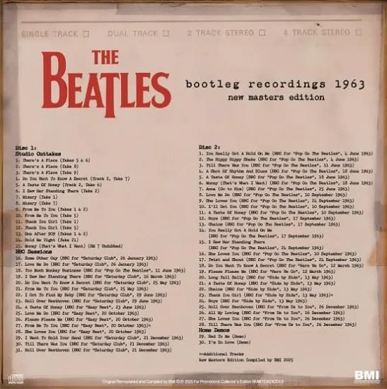 THE BEATLES / BOOTLEG RECORDINGS 1963 : NEW MASTERS EDITION 100