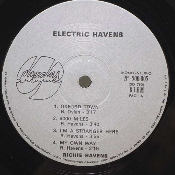 Richie Havens / Richie Havens 1 - Electric Havens [500 005] - 画像3