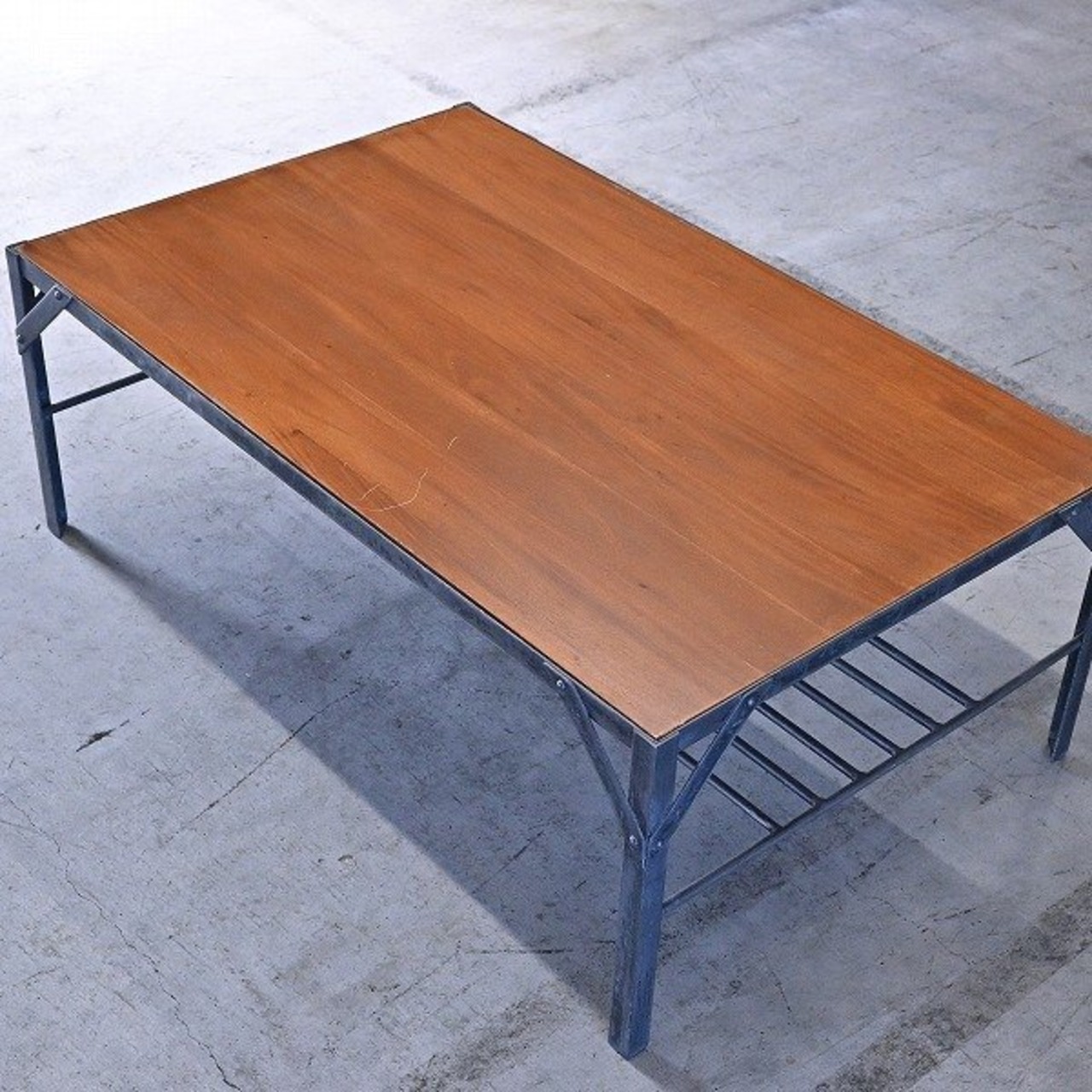 unico「LUMBER-mini/ランバーミニ」ローテーブル センター リビング ローボード アイアン インダストリアル 異素材 ビンテージ加工 ウニコ【中古家具/中古インテリア/USED家具ユーズド家具/リサイクル】