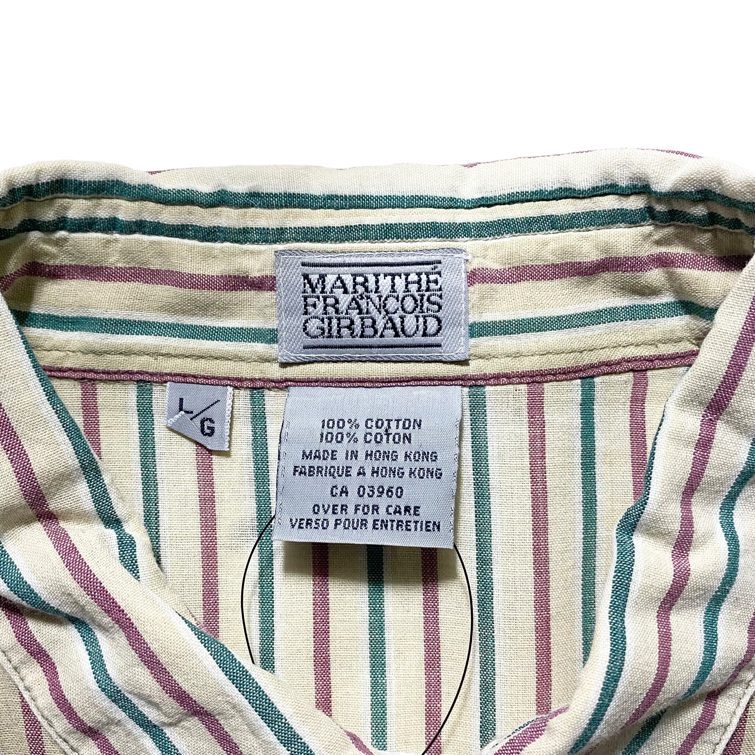 ヴィンテージ/MARITHÉ FRANÇOIS GIRBAUD ピンバッジ vintage MARITHE FRANCOIS GIRBAUD stripe shirt | NOIR ONLINE
