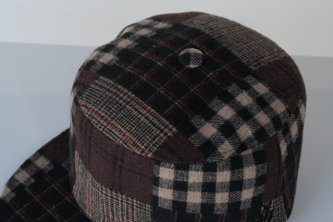 【gifthatオリジナル】チェック　ピルボックス　キャップ