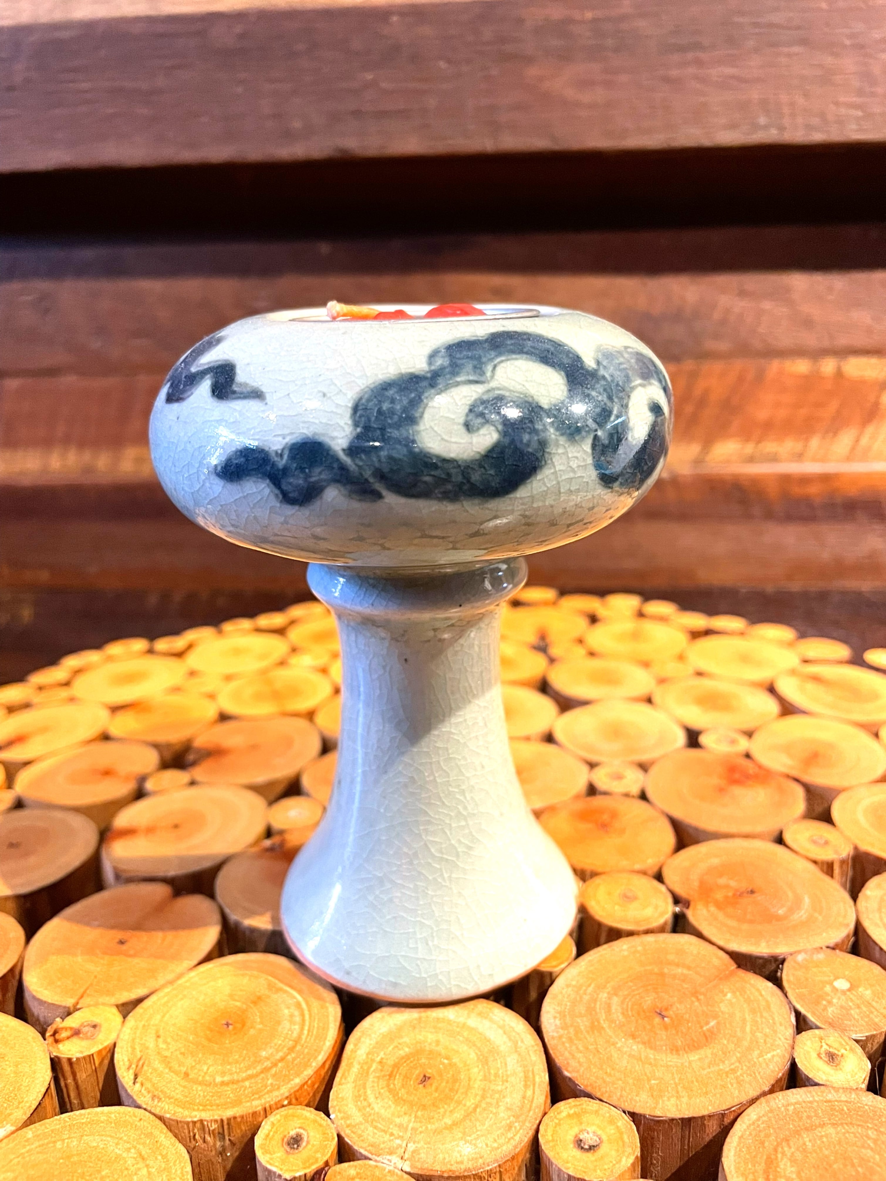 キャンドルホルダー キャンドル キャンドルスタンド セラドン焼き セラドン焼きキャンドルホルダー キャンドルスタンド アジアンインテリア 贈り物 アジアンインテリア インテリア 花瓶 * キャンドル 陶器 アジアン雑貨