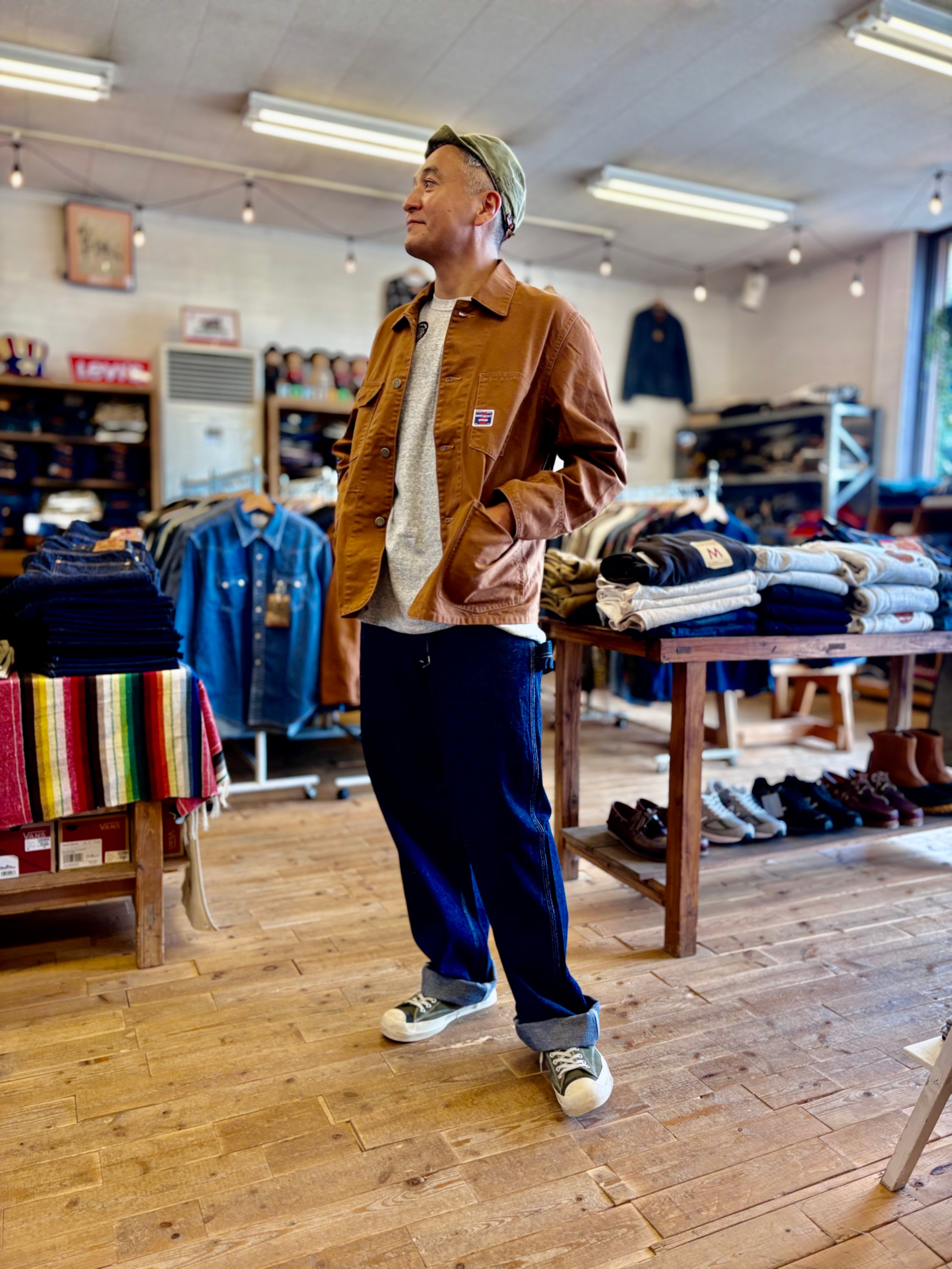 WORKERS SUPER BIG CAT Railroad Jacket Brown Duck | jeanskokubo