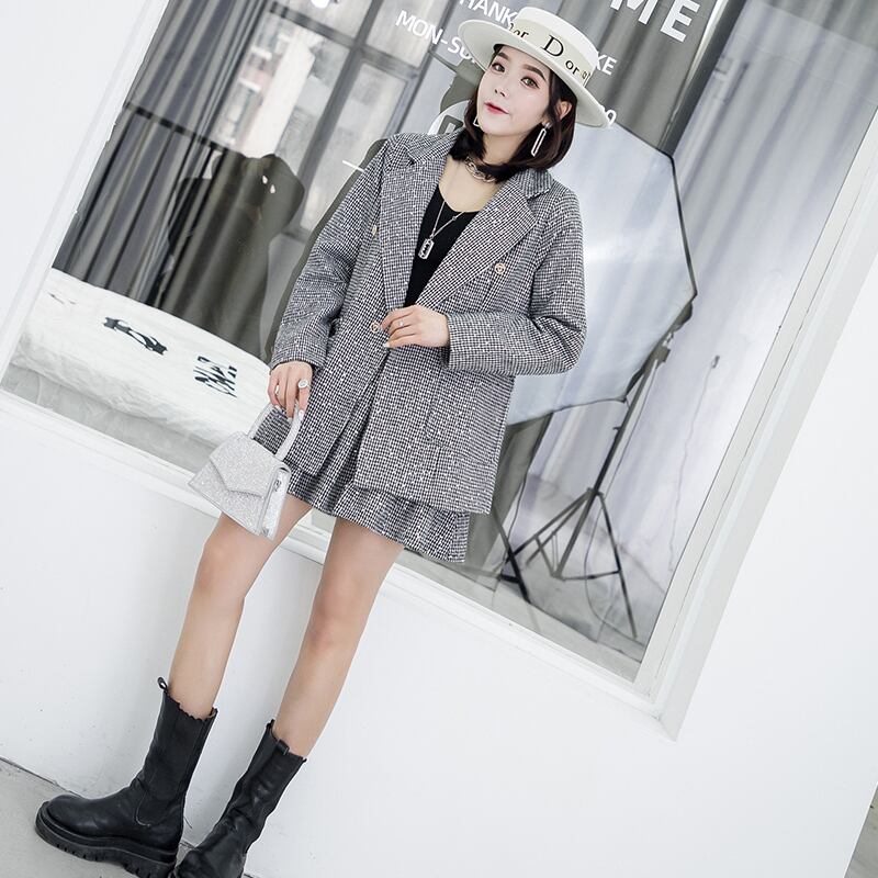 スプリングスタイルプリーツスカート 大きめサイズ 春物 ミックスインファッション96462327703