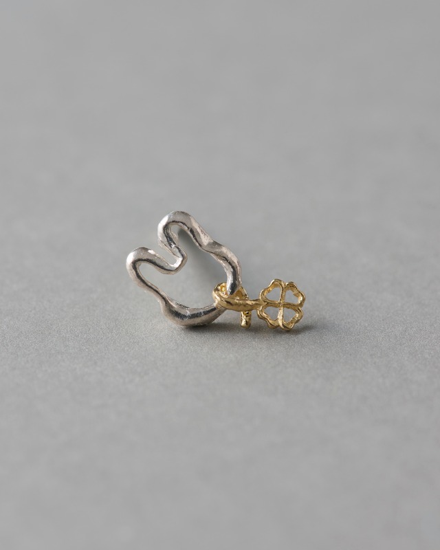四葉とメビウサギのearring S silver925 K18YellowGold LJ24050P 18G LJ24049P 16G