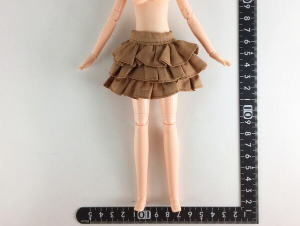 ドール服 1/6 女性用25 ティアードスカート コーヒー Z-12 - 画像1
