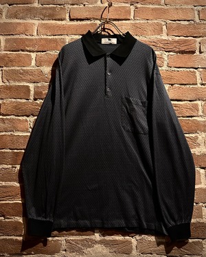 【Caka act3】“GIVENCHY” Monogram Pattern Loose L/S Polo Shirt