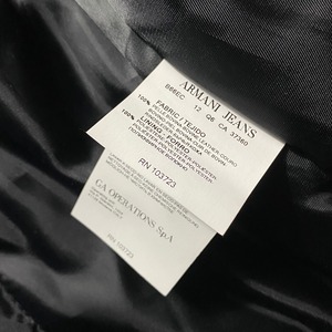 ARMANI JEANS patched leather riders jacket