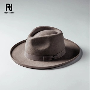 Req Hatter レックハッター BRIM UP LONG FELT HAT ブリムアップロングフェルトハット ライトグレー