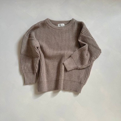 (3-4y) Hunter+Rose/TAUPE ASPEN JUMPER