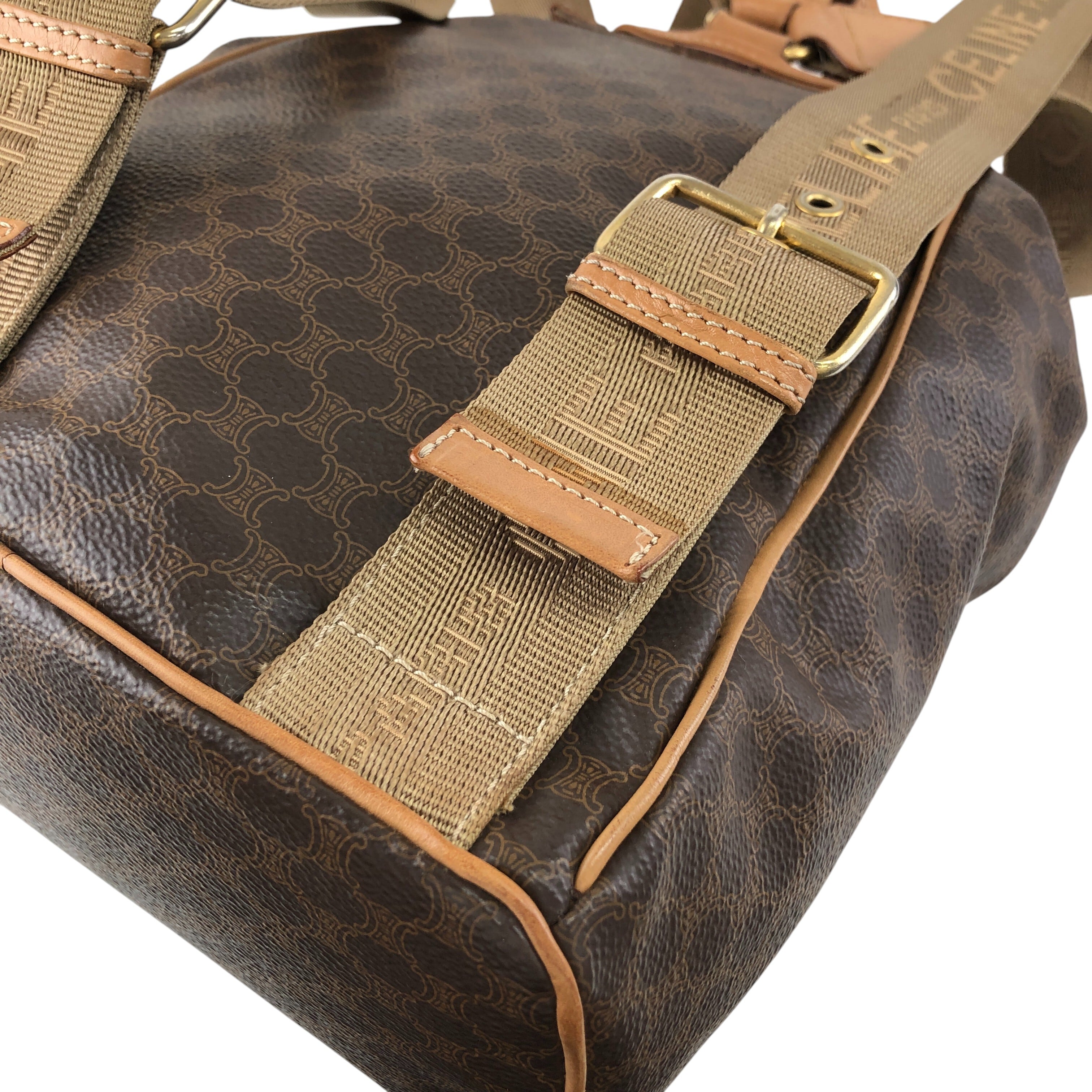 CELINE セリーヌ マカダム バックパック ブラウン ガンチーニ PVC