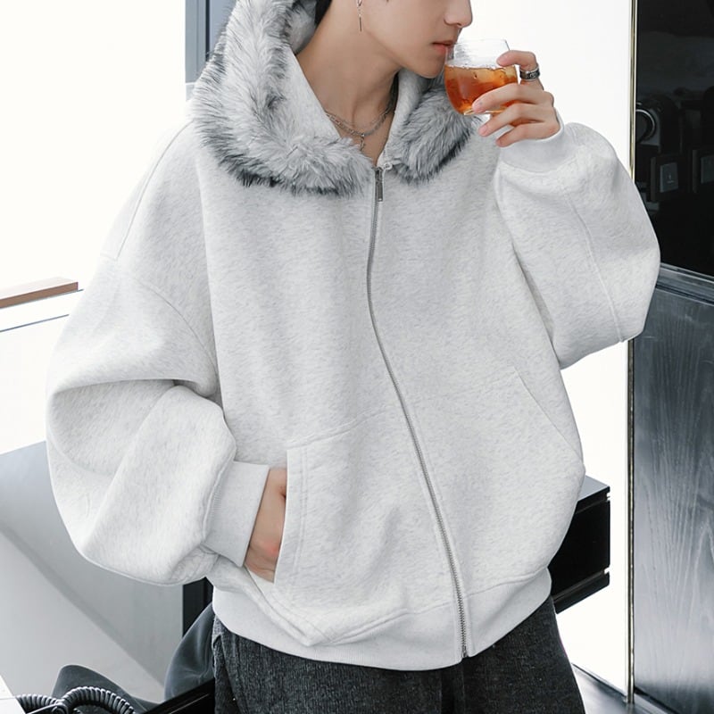 ボリュームスリーブファージップフーディー C10578