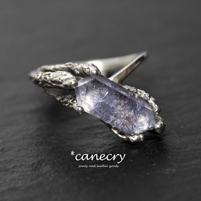 ディモルチェライトインクォーツのリング | 天然石ジュエリーの Canecry