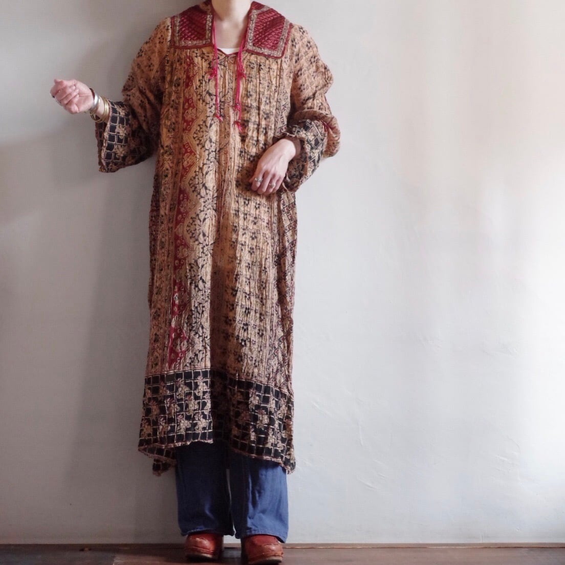 Vintage India Cotton Dress / 70's ヴィンテージ インド綿 ドレス / ワンピース | 古着屋 仙台 biscco【古着   Vintage 通販】