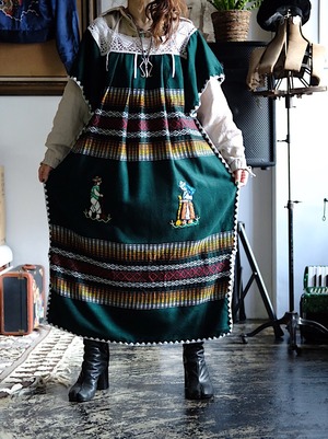South America Embroidery dress
