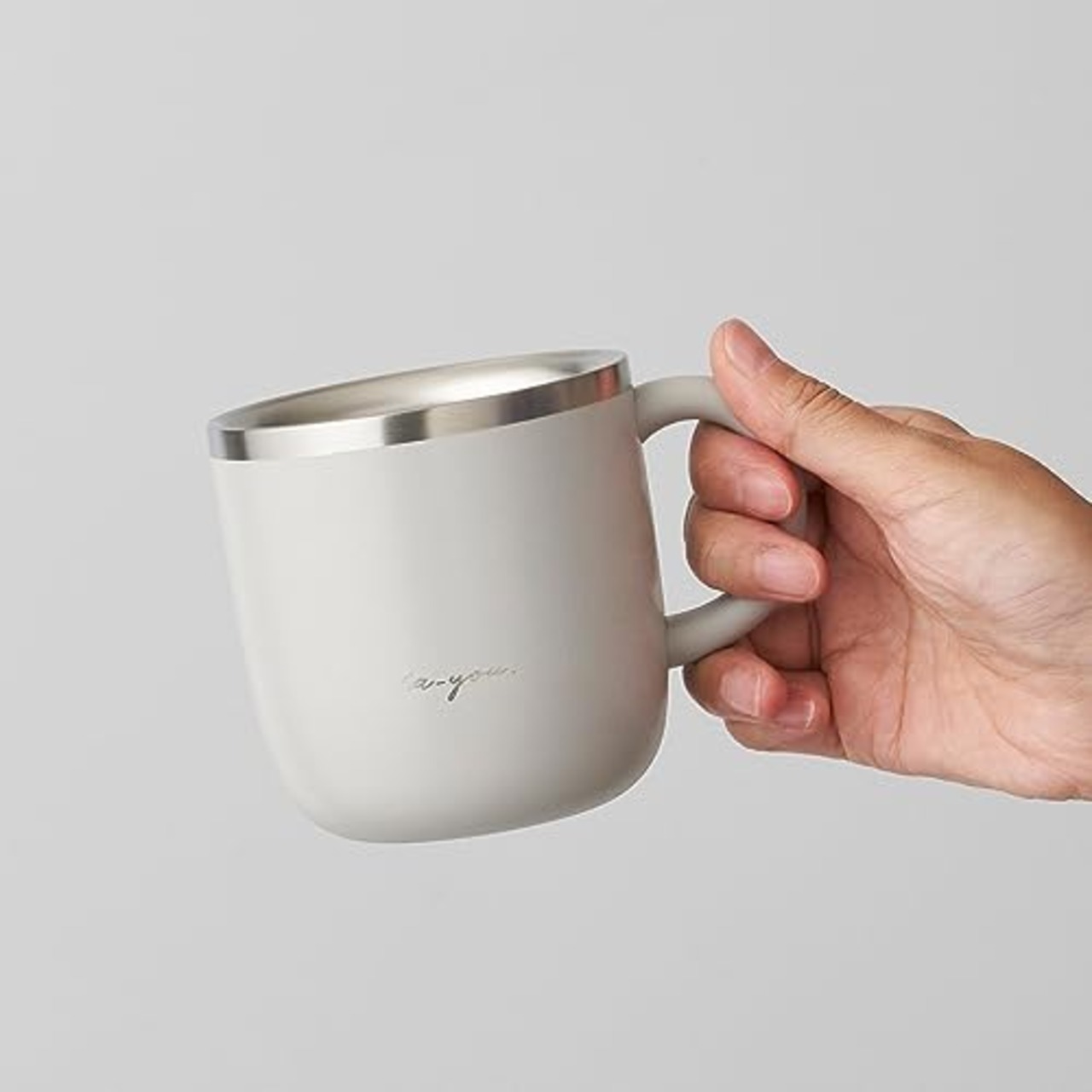 【白湯専用マグカップ】 ドウシシャ マグカップ 白湯専科 320ml 温活 冷え性対策 吸熱構造 ピンクベージュ ON℃ZONE（オンドゾーン）