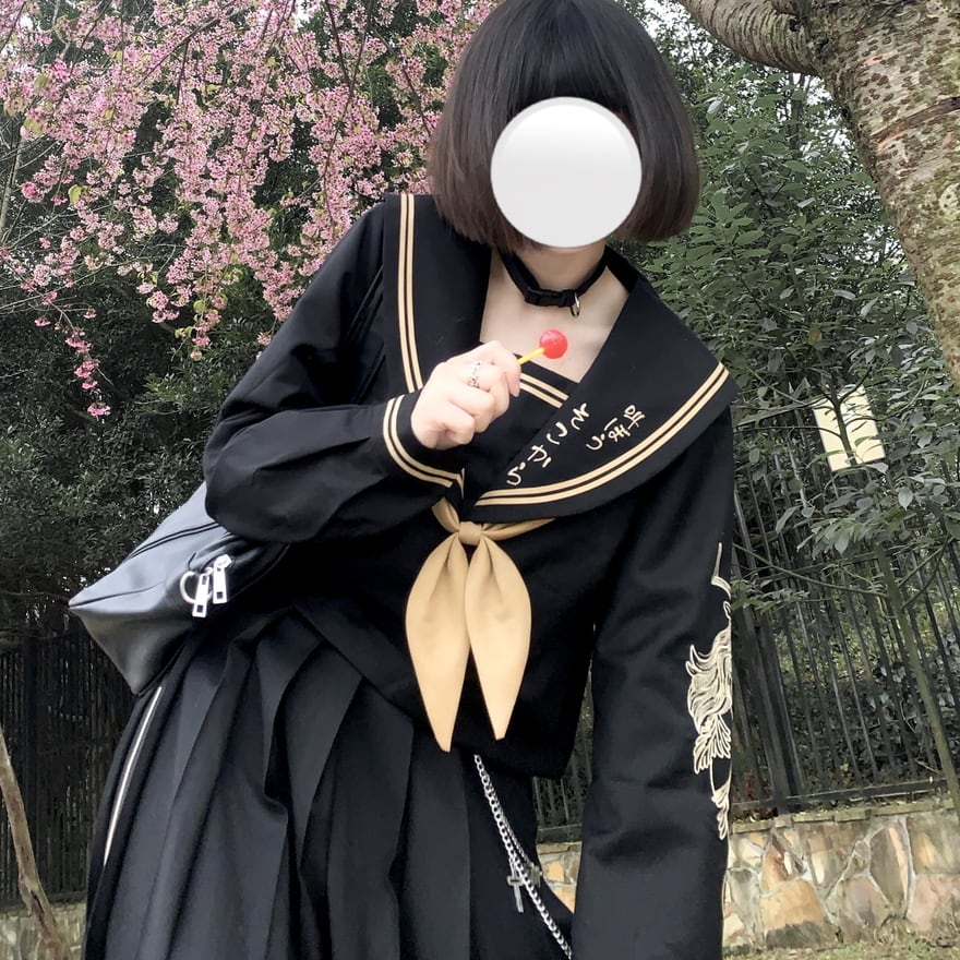 SEASONZ ロリータ女子 セーラー服 制服 プリーツ ロングスカート JK