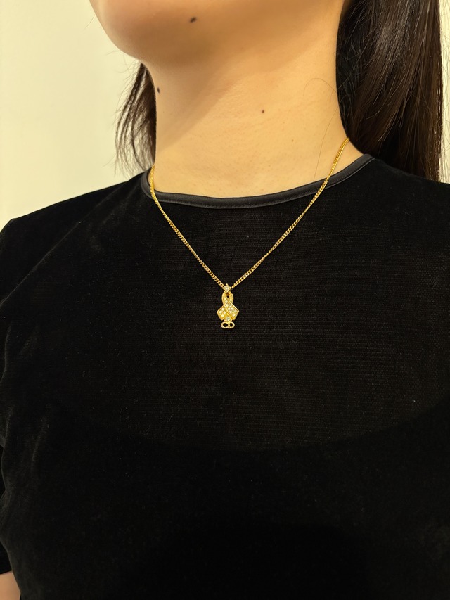 Christian Dior / vintage stone square motif necklace.