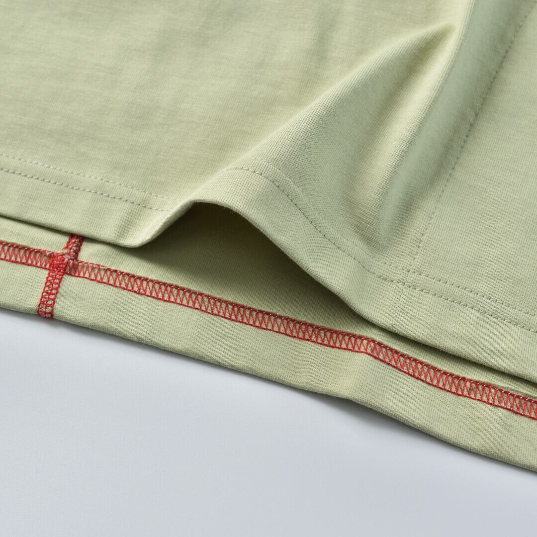 快晴堂 カイセイドウ Girl's スタンド衿Tシャツ・ピスタチオ