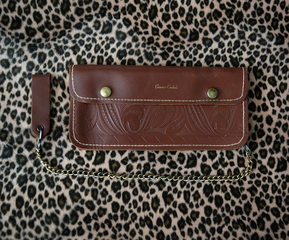 70s Genuine Leather トラッカージャケット ヴィンテージ 70s VINTAGE TRUCKER WALLET BROWN | SECOND TIME GLORY
