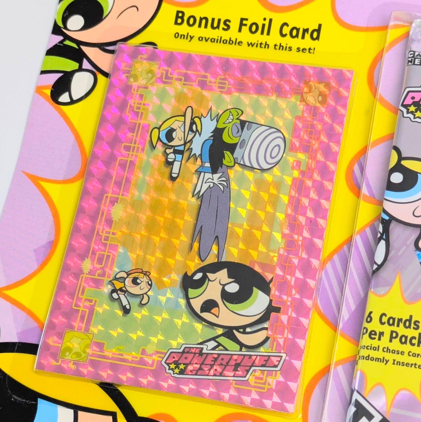 ☆DEADSTOCK 2000年製☆ 送料無料！【 パワーパフガールズ（ The Powerpuff Girls ）】Trading Cards SPECIAL SET カートゥーンネットワーク CARTOON NETWORK / VINTAGEトレカ単品 （1個=6CARDSが2個 +1BONUS Card）〚アメリカン雑貨 アメトイ〛