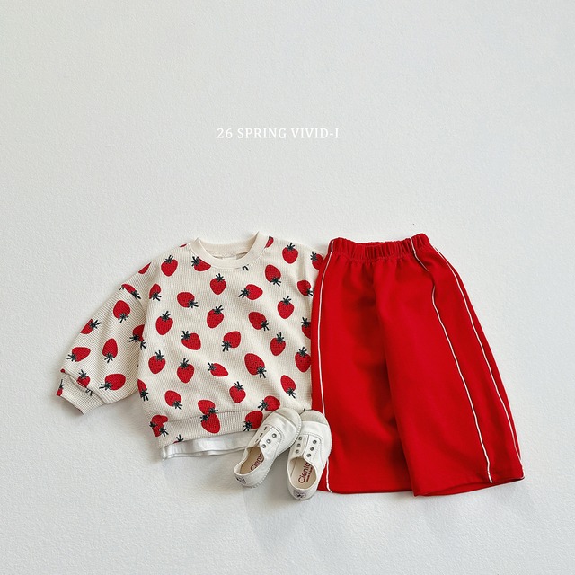 [即納XS/S]≪VIVID-I≫Flower Berry Waffle Set strawberry 104