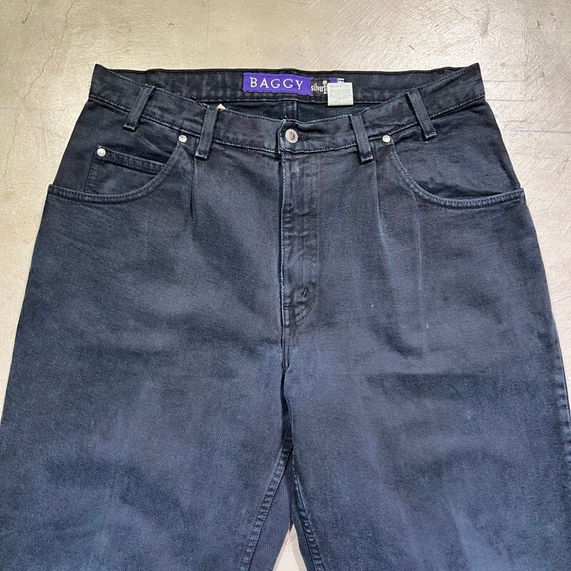 90's Levi's silver Tab リーバイス シルバータブ BAGGY ブラックデニム タック オリジナル 96年 USA製 W36 希少  ヴィンテージ BA-1791 RM2210H | agito vintage powered by BASE