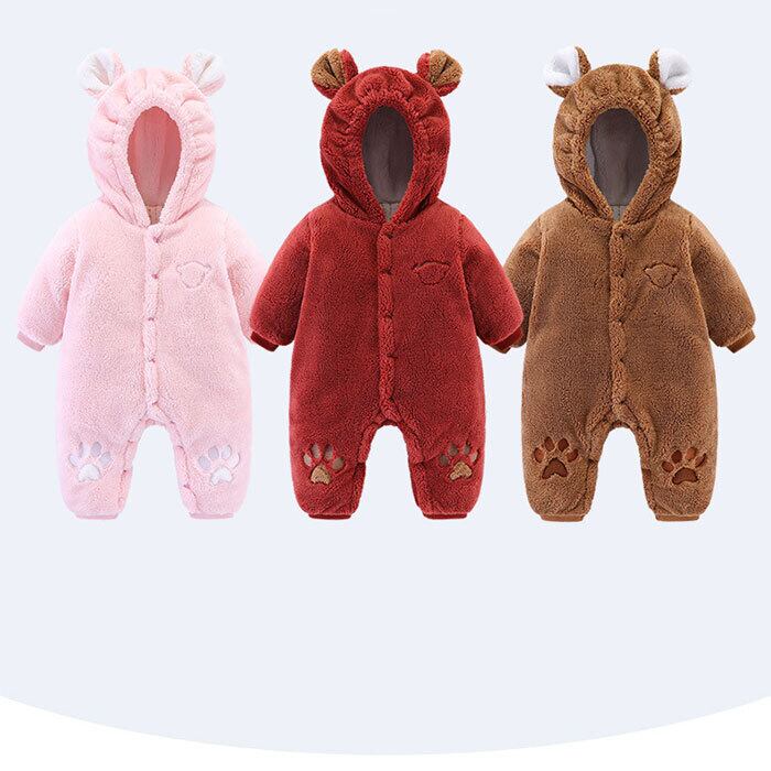 赤ちゃん 着ぐるみ 防寒着 6色入荷 超厚手 赤ちゃん オールインワン